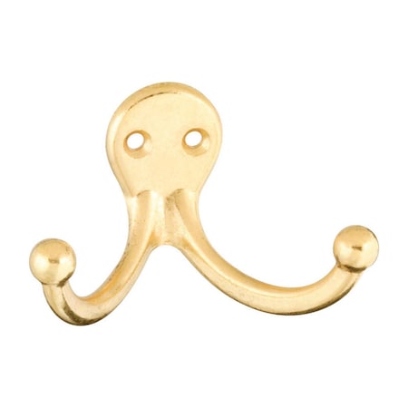 National Mfg Sales Double Clothes Hook Zinc Die Cast, 2PK 5705751